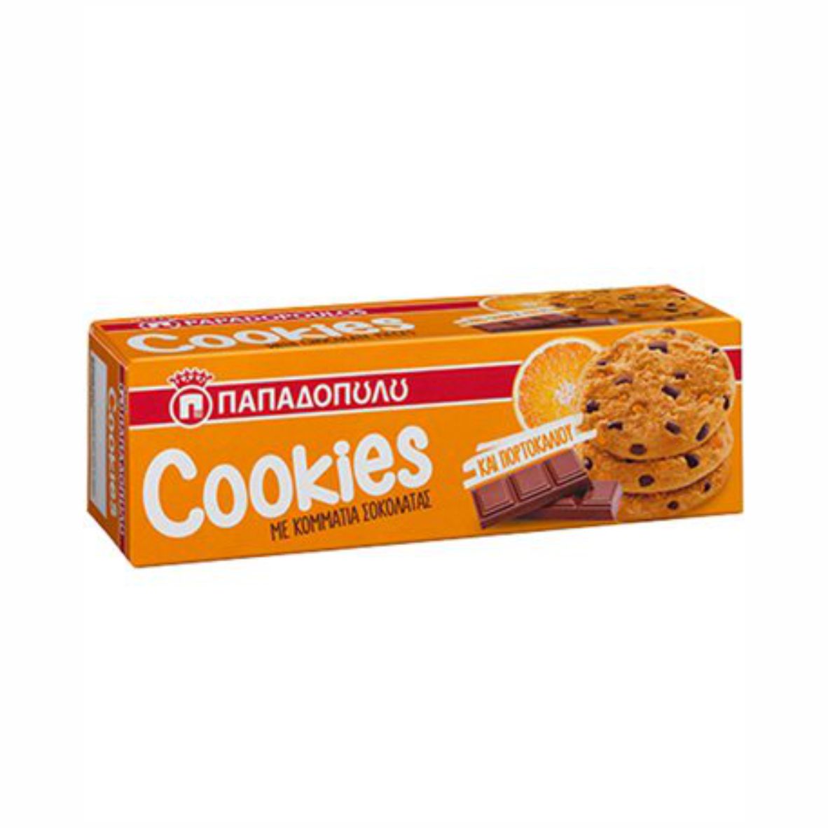 Παπαδοπούλου Μπισκότα Cookies (Πορτοκάλι) 180gr