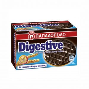 Παπαδοπούλου Μπισκότα Digestive με Επικάλυψη Μαύρης Σοκολάτας