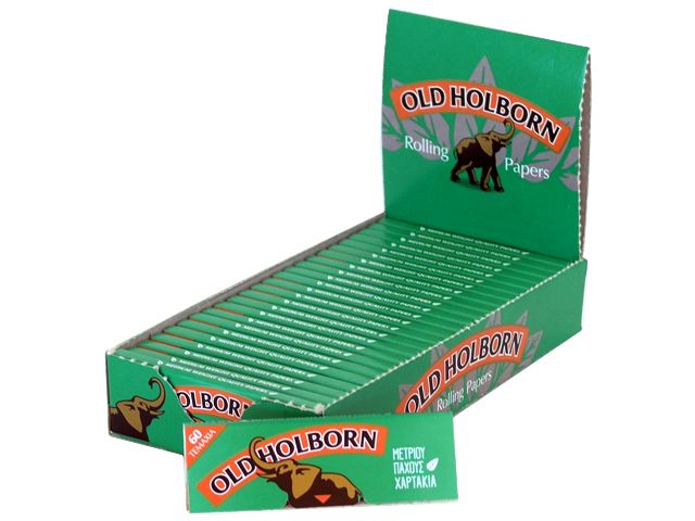 Χαρτάκια Old Holborn Green (60 φύλλα) συσκευασία 25τμχ-periptero24.gr