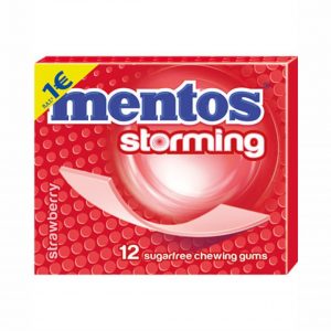 Mentos Storming Φράουλα (χωρίς ζάχαρη) (33gr)