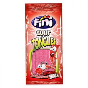 Ζελεδάκια Fini Sour Tongues - Με γεύση Φράουλα (100g)-periptero24.gr
