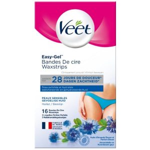 Veet Easy Gel Ταινίες Αποτρίχωσης Ποδιών Για Ευαίσθητες Επιδερμίδες 20τμχ-periptero24.gr