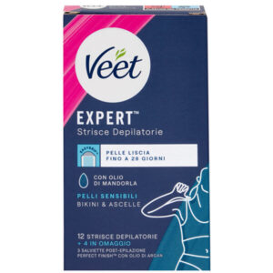 Veet Easy Gel Ταινίες Αποτρίχωσης Για Μασχάλες και Μπικίνι (Για Ευαίσθητες Επιδερμίδες) (12τμχ)
