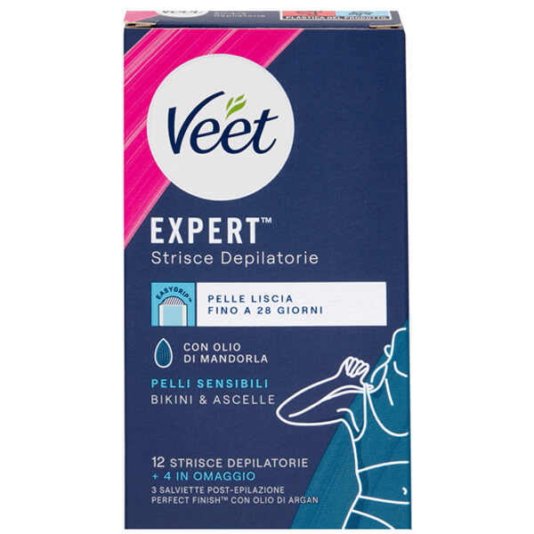 Veet Easy Gel Ταινίες Αποτρίχωσης Για Μασχάλες και Μπικίνι (Για Ευαίσθητες Επιδερμίδες) (12τμχ)