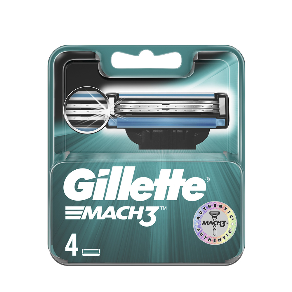 Gillette Mach3 Ανταλλακτικά για Ξυραφάκι 4τμχ-periptero24.gr