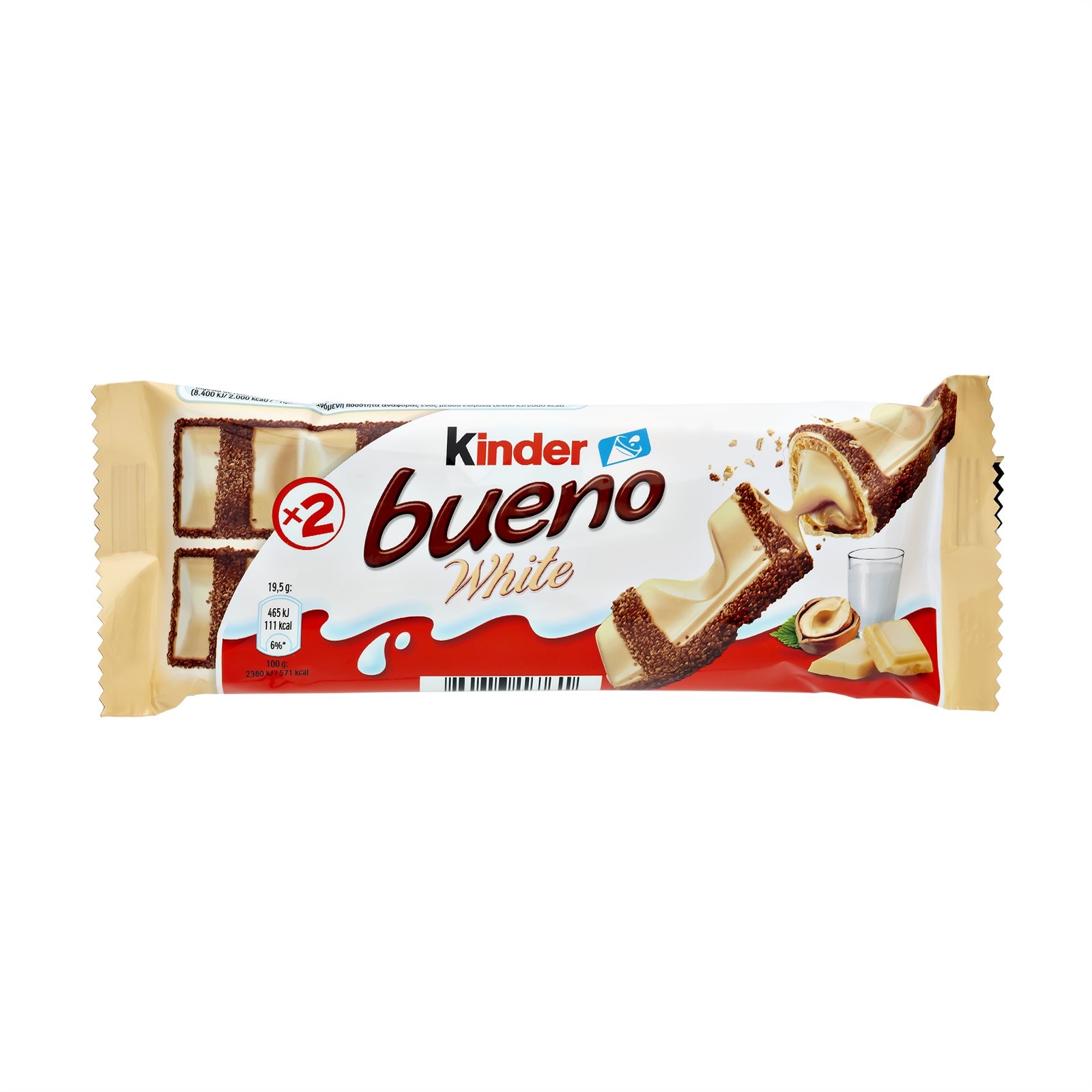 Kinder Σοκολάτα Λευκή Kinder Bueno 39gr-periptero24.gr
