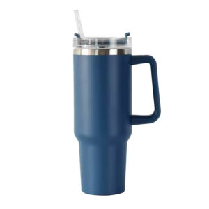Ανοξείδωτο Παγούρι με Καλαμάκι 1200ml - (Χρώμα Μπλε)