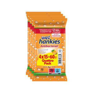 Wet Hankies Υγρά Μαντηλάκια ( Πορτοκάλι) - (4τεμάχια)